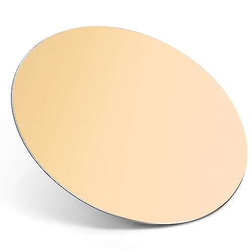 TERRATUTOR Aluminum Metal Mouse Pad - with Non-Slip Rubber Base and Micro Sand Blasting Alloy Surface for Fast and Accurate Control | Gold Round - color: Golden, size: Round
