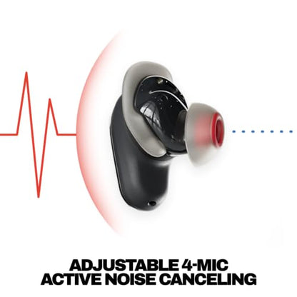 Skullcandy Method 360 ANC Wireless Earbuds with Sound by Bose - True Black | In-Ear Fit, Premium Active Noise Cancellation, 40 Hours Battery, Sweat and Water Resistant, Microphone for iPhone Android - color: True Black