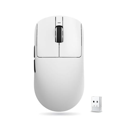 ATK VXE Dragonfly R1 Wireless Gaming Mouse, PAW3395 Sensor, DPI up to 26,000, 51g Lightweight, 40 Hr Battery Life, Tri-Mode 2.4G/Bluetooth/Wired - White - color: White, style: R1