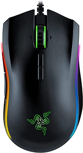 Razer Mamba Elite Wired Gaming Mouse: 16,000 DPI Optical Sensor - Chroma RGB Lighting - 9 Programmable Buttons - Mechanical Switches - style: Mamba Elite