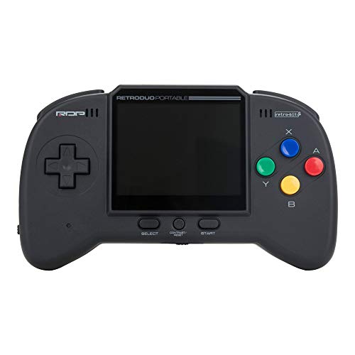 Retro-Bit RDP 2 in 1 Portable Handheld Console System - for NES and SNES Games - Black