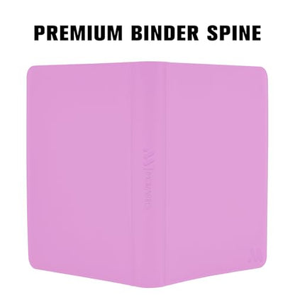 Card Binder 16 Pocket,Trading Card Binder Holds up to 1408 Cards with 44 Sleeves,Zipper Card Holder Album Compatible with TCG Card/Game Cards/Sports Card-Purple - color: Light Purple