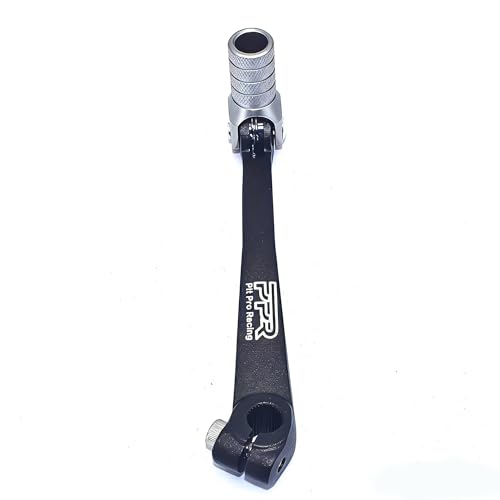 CNC Aluminum Gear Shifter Lever, Foldable Gear Shift Lever Fit for 50cc 110cc 250cc CRF50 XR50 XR CRF Dirt Pit Monkey Bike Motorcycle ATV Quad Accessories Parts (Black&Silver) - color: Black&Silver