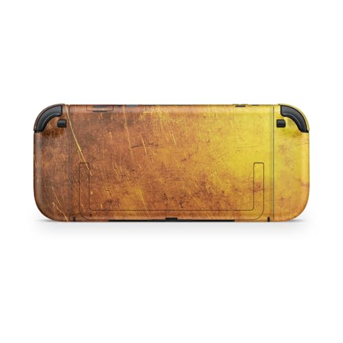 Gaming Skin Compatible with Nintendo Switch 2 Console Only - Textured Gold - Premium 3M Vinyl Protective Wrap Decal Cover - Easy to Apply | Crafted in The USA by MightySkins - color: Textured Gold, size: Switch 2 Console Skin Only, style: Matte Finish