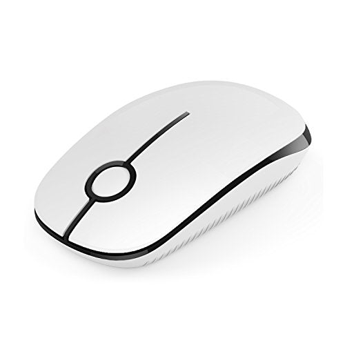 VssoPlor Wireless Mouse, 2.4G Slim Portable Computer Mice with Nano Receiver for Notebook, PC, Laptop, Computer-Black and White - color: Black and White