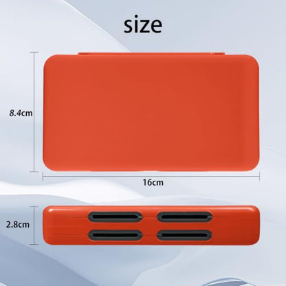 ONETIAOLONG Switch Game Case Holder for Switch 2 & OLED & Lite with 48 Cartridge Slots and 96 Micro SD Card Storage with Magnetic Closure,Protective Hard Shell and Soft Lining for Easy carrying - color: Red, style: 48-slots