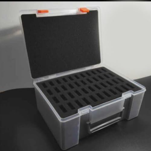 kowaku 1/64 Miniature Figure Storage Box Protection Box Foam Layer Dustproof Reliable Shockproof Travel Case Action Figure Container , Translucent - color: Translucent