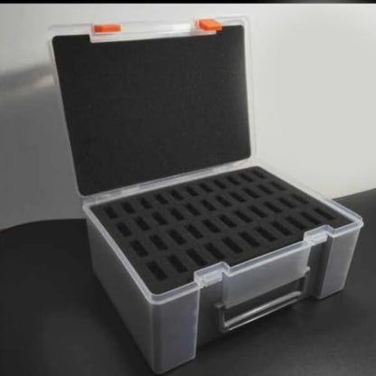 kowaku 1/64 Miniature Figure Storage Box Protection Box Foam Layer Dustproof Reliable Shockproof Travel Case Action Figure Container , Translucent - color: Translucent