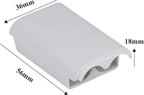 2 Pcs Battery Pack Cover for Xbox360 Wireless Controller, Replacement Battery Pack Cover Shell Case (2xWhite) - color: White