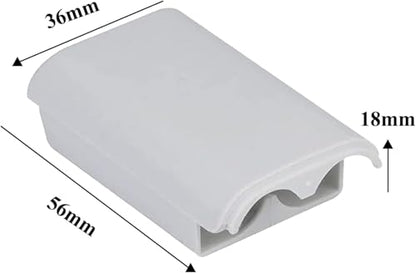 2 Pcs Battery Pack Cover for Xbox360 Wireless Controller, Replacement Battery Pack Cover Shell Case (2xWhite) - color: White
