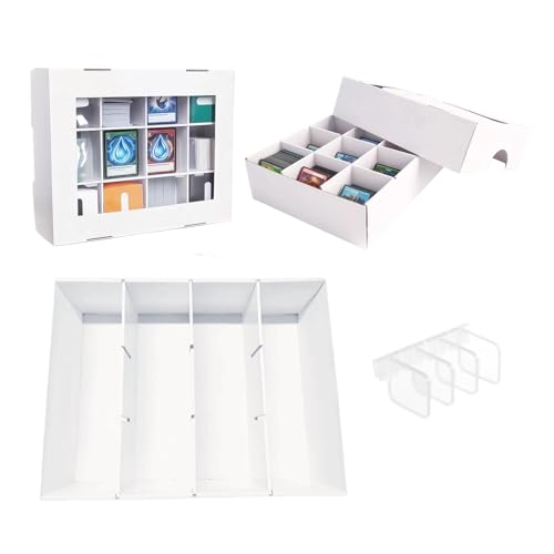 2 Set Clear Window Sports Card Storage Boxes, 3120 Count Total, Multi-Way Classification Organizer for Baseball, Sports & TCG Trading Card Games