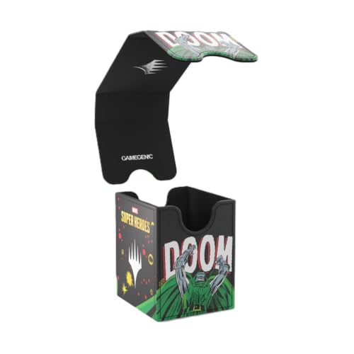 Magic: The Gathering Doctor Doom & Spider-Man Squire 100+ XL Deck Box | Gamegenic Marvel Super Heroes Premium Convertible MTG Card Storage for 100+ Double-Sleeved Cards