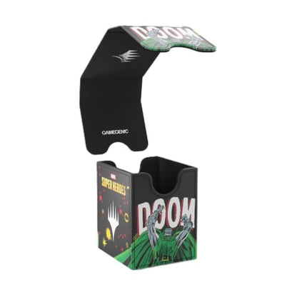 Magic: The Gathering Doctor Doom & Spider-Man Squire 100+ XL Deck Box | Gamegenic Marvel Super Heroes Premium Convertible MTG Card Storage for 100+ Double-Sleeved Cards