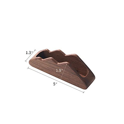 muso wood Business Card Holder for Desk 2 Pack (Walnut) | Wooden Display Business Card Stand for Office Tabletop - size: Walnut 2 Pack
