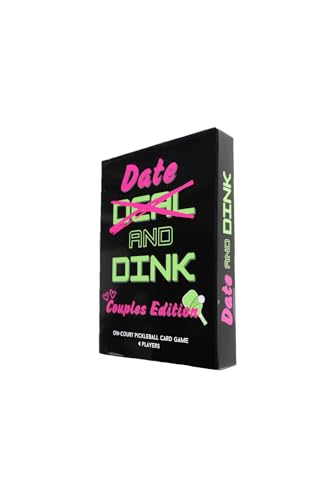 On-Court Pickleball Card Game - Date and Dink (Couples Edition) - Add More Fun, Connection, and Playful Competition to Every Pickleball Date. - color: Pink