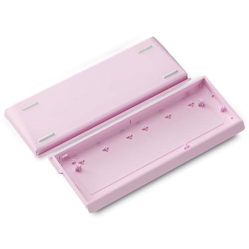 H60 Aluminum Keyboard Case,60% Customized Mechanical Gaming Keyboard Housing Compatible with Woot60HE/MADLIONS MAD 60 HE 61Keys Compact Barebones Keyboards DIY (Pink) - color: Pink