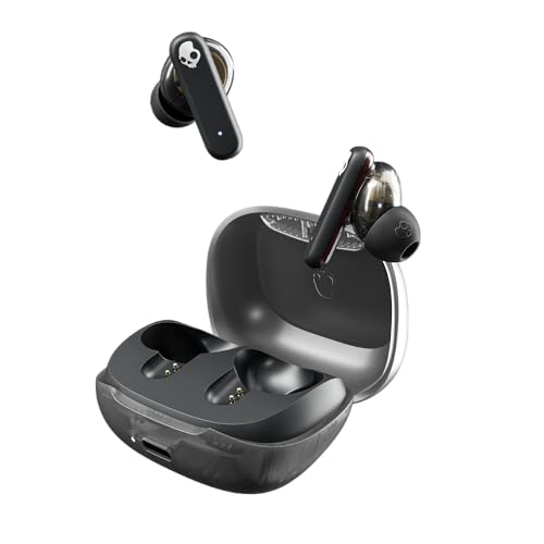 Skullcandy Smokin’ Buds Wireless Noise Isolating Earbuds - Midnight Smoke | In-Ear Fit, Bluetooth, 20 Hours Battery, IPX4 Sweat and Water Resistant, Microphone for iPhone Android, Commuting, Studying - color: Midnight Smoke
