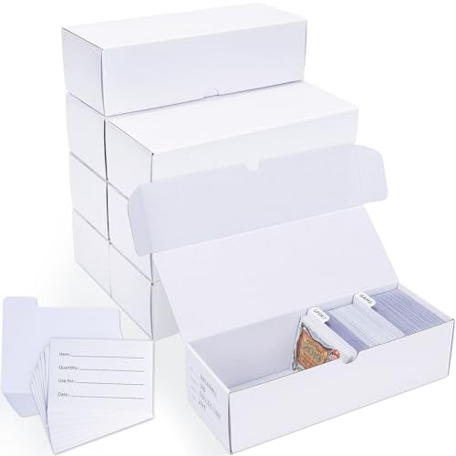 Trading-Card Storage Box, 8-Pack • 600 Count Corrugated Cardboard Storage with dividers & labels for TCG/Magic/Mtg storage and Collection, 10.4 INCH Horizontal - size: 8 Piece 10in for Standard