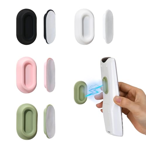 XYOFUN Magnetic Remote Control Holder Wall Mount - 4 Pcs Multicolor | No Drill Self-Adhesive Organizer, For Air Conditioner & TV Remotes, Storage Caddy for Televisions Backside - color: Multicolor