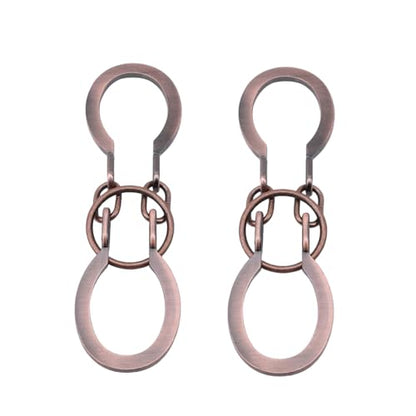 2Pcs Puzzle Ring Brain Teaser Puzzles - Metal Horseshoe Cast Puzzle Game Unlock Interlock Puzzles Box Mind IQ Logic Test Disentanglement Games for Adults Office Supplies