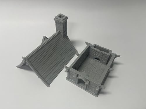 Medieval Tabletop Terrain Set for 18mm & 28mm Miniatures – Paintable Wargame & Diorama Building Kit