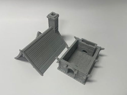Medieval Tabletop Terrain Set for 18mm & 28mm Miniatures – Paintable Wargame & Diorama Building Kit
