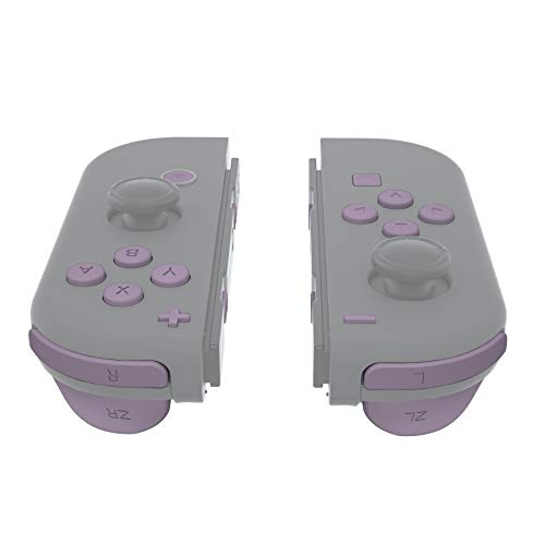 eXtremeRate DIY Full Set Buttons for Nintendo Switch & Switch OLED, Replacement Buttons for JoyCon, ABXY Direction Keys SR SL L R ZR ZL + - Home Capture Trigger Buttons Springs - Dark Grayish Violet - color: Dark Grayish Violet
