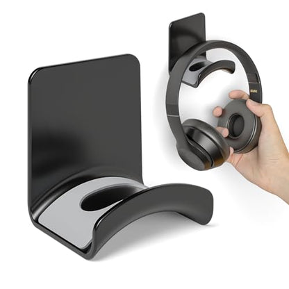 2 Pcs Headphone Stand Wall Mount Mini Headphone Hook Holder with Strong Adhesive Headset Stand Headset Holde (ZY88 wall Mount 2pcs) - style: ZY88 wall mount 2pcs