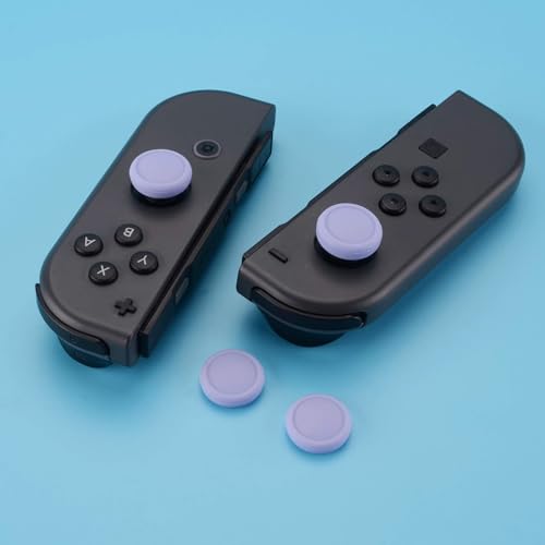 eXtremeRate PlayVital Switch Joystick Caps, Thumbstick Caps, Silicone Analog Cover for Switch Lite & OLED Joycon Thumb Grips - Light Violet - color: Light Violet
