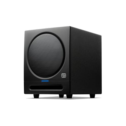 PreSonus Eris Sub 8BT — 8" Inch Powered Subwoofer, Powered Sub, Active Subwoofer, Wireless, Bluetooth, Home Audio, Bass Speaker, Home Theater, Music Production, Gaming | 8 Woven Glass-Fiber Driver, 100W Class-Ab Amp, Low-Pass 50-130 Hz, High-Pass 80 Hz -