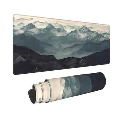 Gaming Mouse Pad, Mountain Fog Mouse Pad Large Extended Computer Mouse Mat Keyboard Full Desk Mousepad for Gaming, Office, Home 11.8x23.6 Inch - color: style-1, size: 11.8 x23.6-Inch