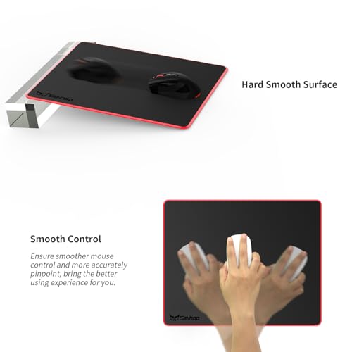 Plastic Resin Hard Mouse Pad Premium Esports Waterproof Ultra Smooth No Irritating Smell Environment Fast and Accurate Control for Office and Gaming Laptop(11.87x9.45in) - size: 11.8L x 9.5W inches