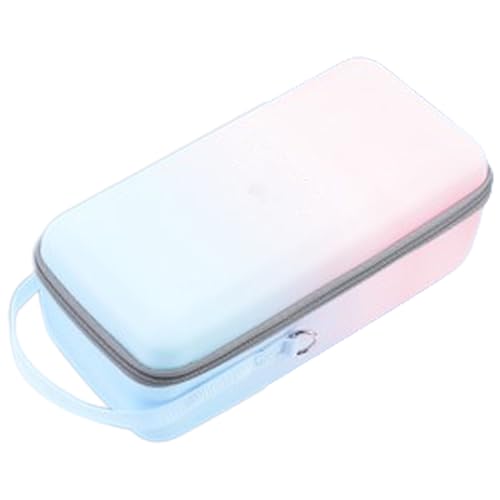 QUBAMG Switch OLED Carrying Case Compatible with Nintendo Switch & Lite, Portable Travel Hard Shell Protective Carry Case with Stand and 10 Game Slots - Fit for Dock, Pro Controller, Joy-Con, Adapter - color: Blue 2
