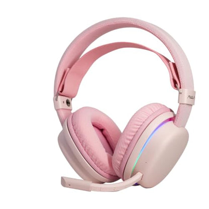G7 Wireless Gaming Headset, Surround Sound 10ms Low Latency, PC Headset with Detachable Noise Canceling Mic, 40mm Driver, Tri-Mode 2.4G/BT5.2/Wired, Over Ear Headphone for PS5,PS4,Switch - color: Pink