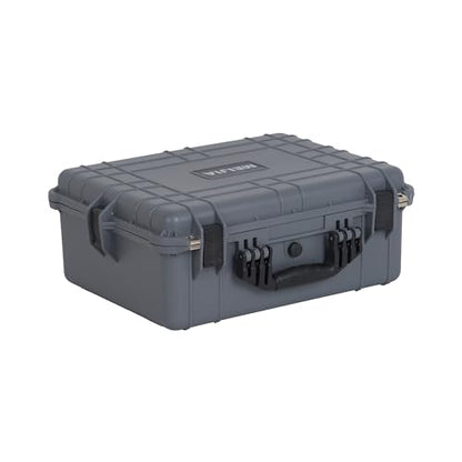 MEIJIA All Weather IP67 Waterproof Hard Camera Case,Hard Protective Case,Hard Case with Customizable Foam,Fit Use of Drones,Camera,Equipments,Pistols(Grey,20.62 x16.85x8.11inches) - color: Grey, size: 20.62 x16.85x8.11inches