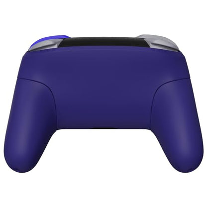 eXtremeRate Classic SwitchCube Style Faceplate Backplate Handles for Nintendo Switch Pro Controller, Soft Touch Replacement Grip Housing Shell Cover with Full Set Buttons for Nintendo Switch Pro - color: Classic SwitchCube Style - Purple