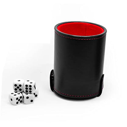 Box Silent Dice Cups for Game Ktv Bars Pu Storage Cup for Entertainment Easy to Clean