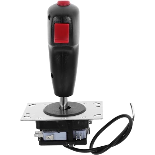 jojofuny Flight Joystick Replacement with Vibration and Micro Switches, Gaming Rocker Handle for Classic and PC Flight Simulator Controllers, One-handed Game Controller Stick for Simulation