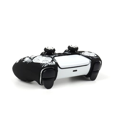 Lion Controller Skin Cover Compatible with PS5/Playstation 5 Controller, RALAN Protector Case Customised Thumb Grip - color: Lion Black White