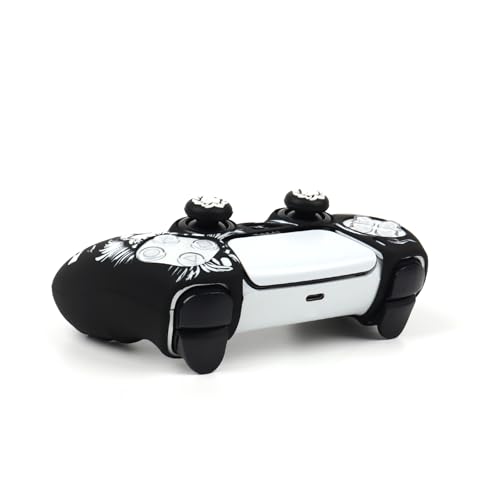 Lion Controller Skin Cover Compatible with PS5/Playstation 5 Controller, RALAN Protector Case Customised Thumb Grip - color: Lion Black White