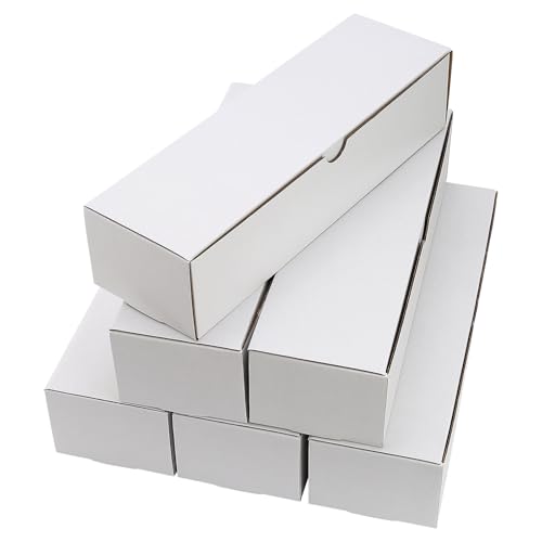 6-Pack • 4800-count Trading/Gaming Card Storage Box/Trading Card Storage Box/Card Box Cardboard For Toploader Standard Card/Sports Game Collector Boxes - size: 6-Pack-White