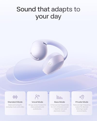 SHOKZ OpenDots Air Open-Ear Clip-On Bluetooth Earbuds, Purple,Touch Control | Deep bass, secure fit, 36h playback, Bluetooth 6.1, AI noise reduction, IP55 - color: Daybreak Purple