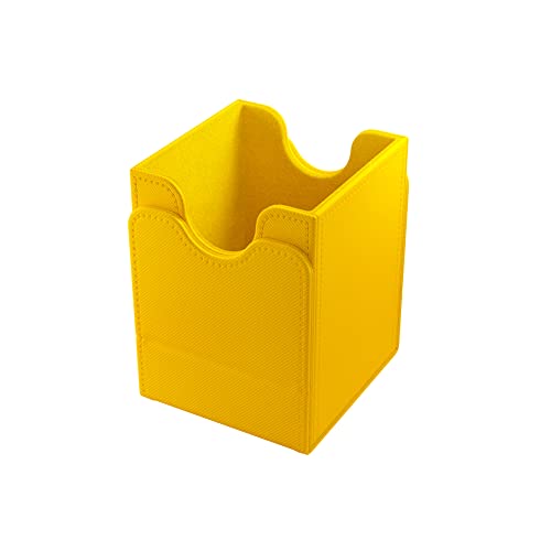 GameGenic Deck Box – Squire XL Yellow 100CT – Durable and Sturdy TCG, OCG, CCG Card Storage – Compatible with Pokemon, Yugioh, Commander, and MTG Magic: The Gathering Cards - color: Yellow