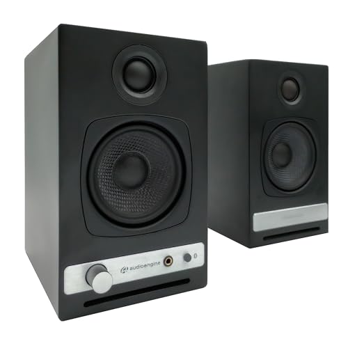 Audioengine A2 HD (HD3) Wireless Computer Speakers – Bluetooth Desktop | Speakers with DAC, Headphone Amplifier and USB Audio - Black - color: Black, style: HD