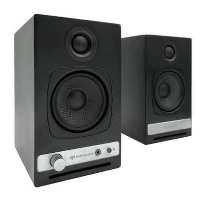 Audioengine A2 HD (HD3) Wireless Computer Speakers – Bluetooth Desktop | Speakers with DAC, Headphone Amplifier and USB Audio - Black - color: Black, style: HD