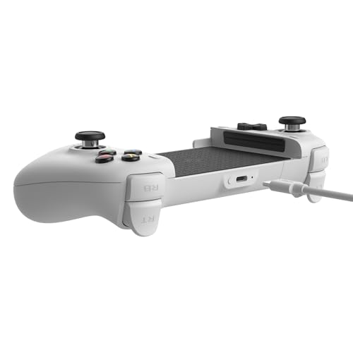 8BitDo Ultimate Mobile Gaming Controller for Android devices, Bluetooth Mobile Game Controller with Hall Effect Joysticks and Hall Triggers (White) - color: White