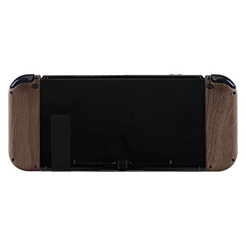eXtremeRate DIY Replacement Shell Buttons for Nintendo Switch & Switch OLED, Wood Grain Soft Touch Custom Housing Case with Full Set Button for Joycon Handheld Controller - Console Shell NOT Included - color: Wood Grain