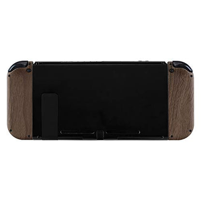 eXtremeRate DIY Replacement Shell Buttons for Nintendo Switch & Switch OLED, Wood Grain Soft Touch Custom Housing Case with Full Set Button for Joycon Handheld Controller - Console Shell NOT Included - color: Wood Grain