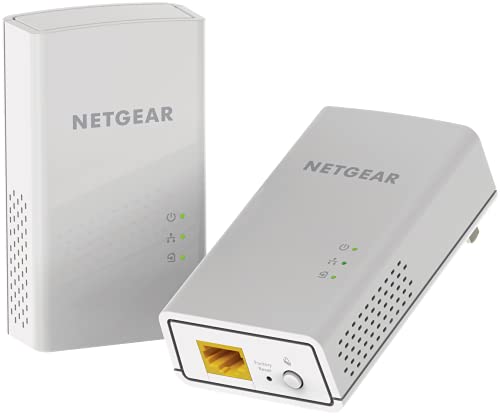 NETGEAR Powerline Adapter Kit, 1000 Mbps Wall-Plug, 1 Gigabit Ethernet Ports (PL1000-100PAS) - size: 1000 Mbps, style: 1 Gbps Kit
