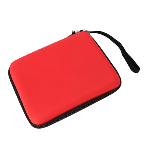 LUCKDANO Carrying Case for 2DS - Protective Hard Shell with 8 Game Card Holders - Compatible with 2DS Console Accessories Shockproof & Travel Case Portable Pouch with Wrist (#13) - color: Red